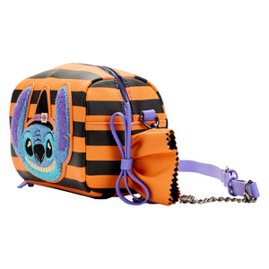 Loungefly Lilo and Stitch Striped Halloween Candy Wrapper Crossbody Bag