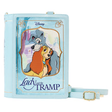 Load image into Gallery viewer, Loungefly Lady and the Tramp Book Convertible Crossbody Bag