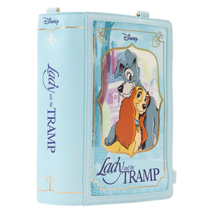 Loungefly Lady and the Tramp Book Convertible Crossbody Bag
