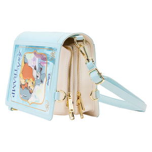 Loungefly Lady and the Tramp Book Convertible Crossbody Bag